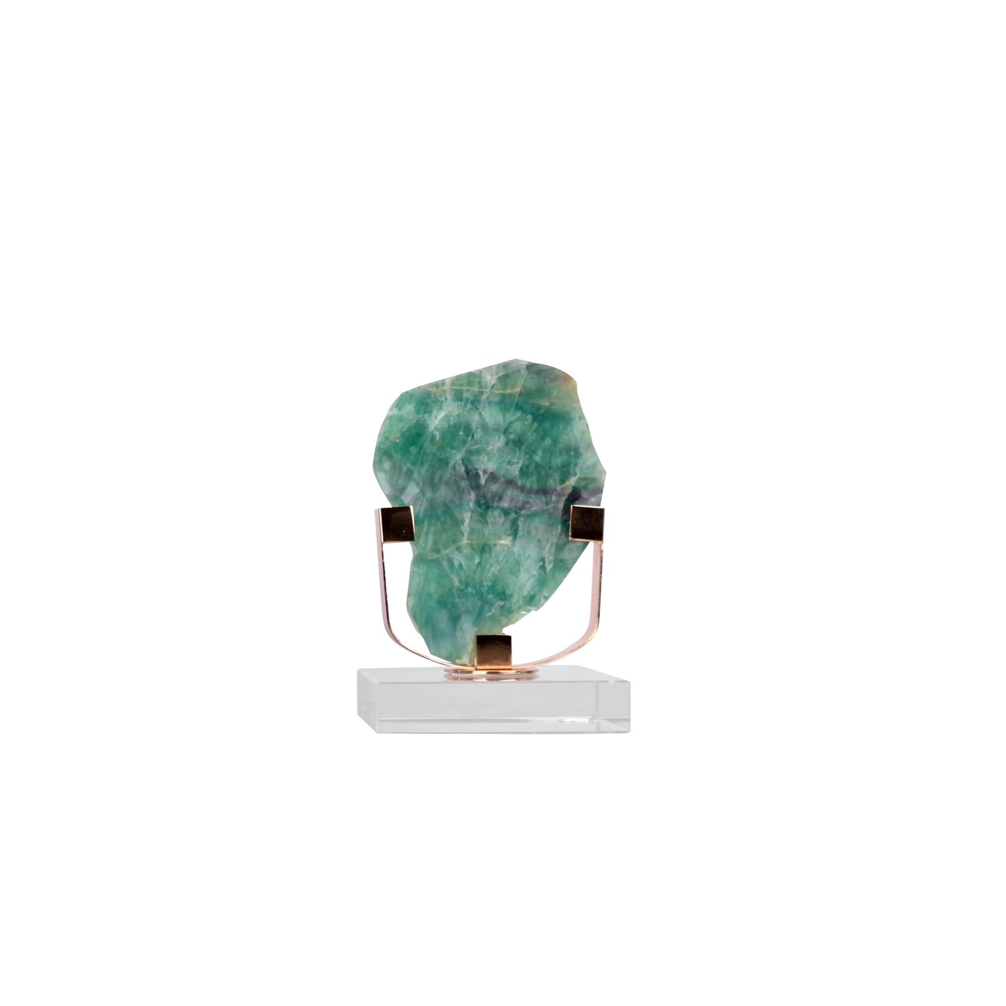 Modern Nordic Natural Crystal Stone Green Fluorite Soft Decoration Crafts Living Room Entrance Home Desktop Decoration