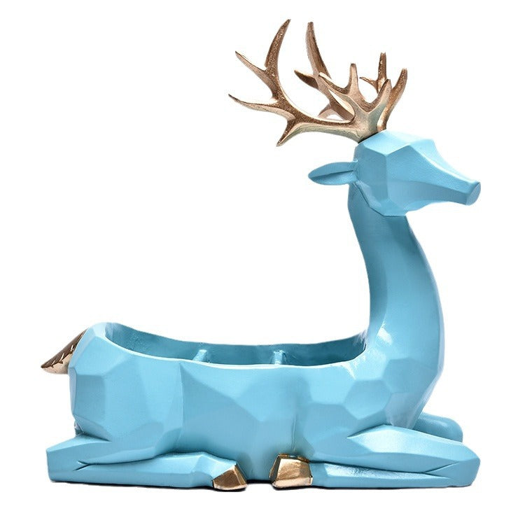 Resin Crafts Simple Modern Creative Home TV Remote Control Entrance Storage Desktop Decoration Deer